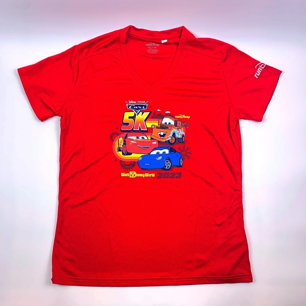 runDisney 2023 Springtime Suprise 5K Cars Lightning McQueen Mater Sally Women XL